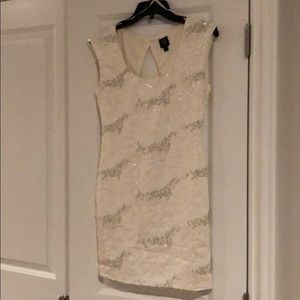 Worn once! Love Reign Cream Sequin Dress